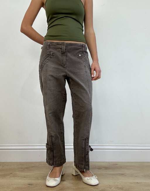 Vintage 3/4 length jeans in brown