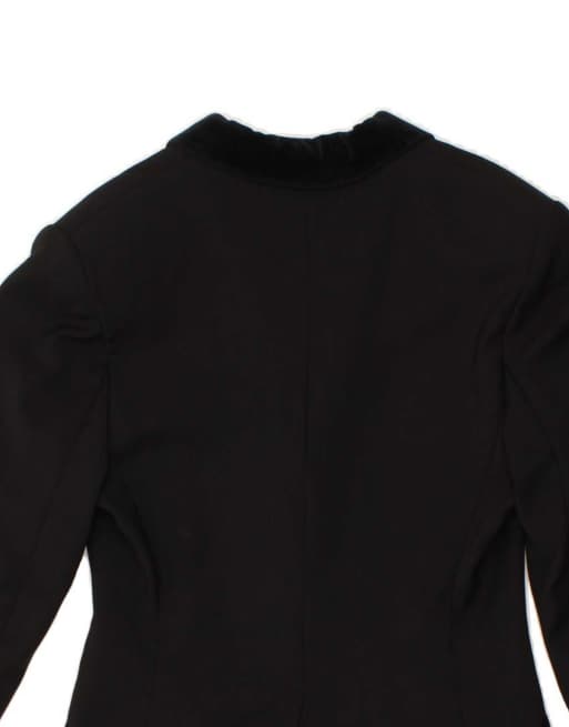 Vintage 3/4 Sleeve Blazer Jacket UK 12 Medium In Black, 4 of 4