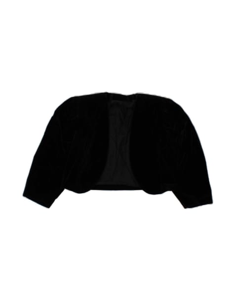 Vintage 3/4 Sleeve Bolero Jacket UK 14 Medium In Black - view 1