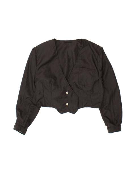 Vintage 3/4 Sleeve Bolero Jacket UK 14 Medium In Black - view 1