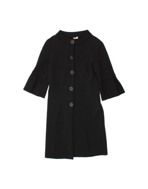 Vintage 3/4 Sleeve Jumper Dress UK 8 Small In Black - view 1