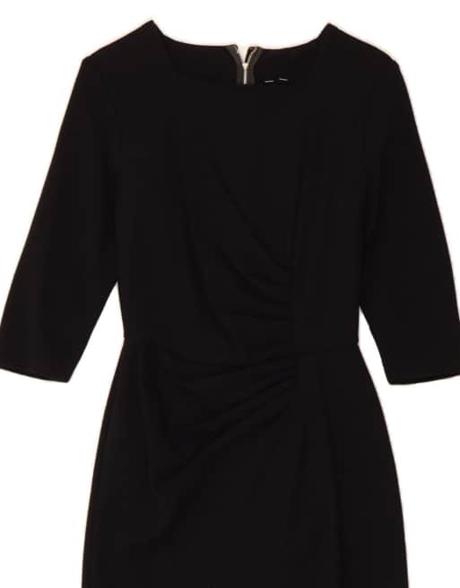 Vintage 3/4 Sleeve Sheath Dress It 36 XS In Black, 3 of 4