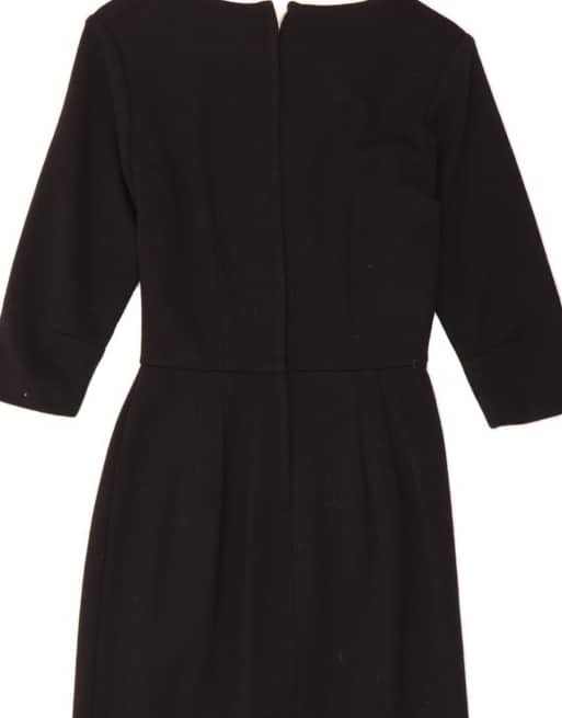 Vintage 3/4 Sleeve Sheath Dress It 36 XS In Black, 4 of 4
