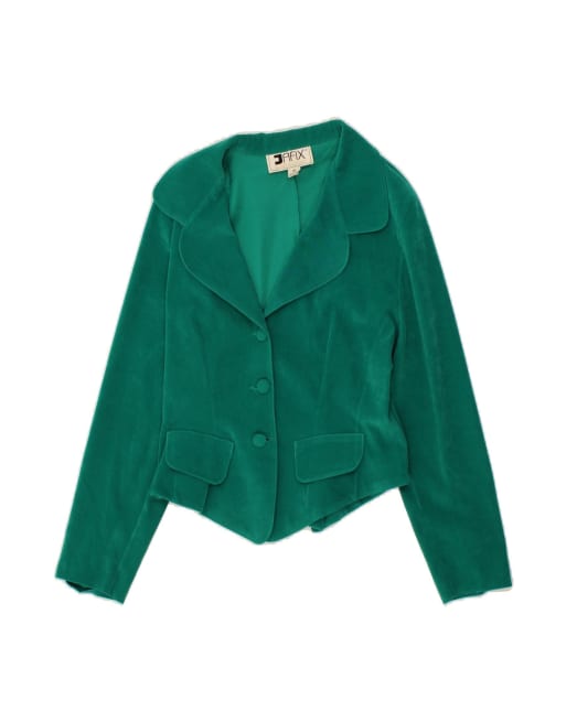 Vintage 3 Button 3/4 Sleeve Blazer Jacket UK 18 XL In Green