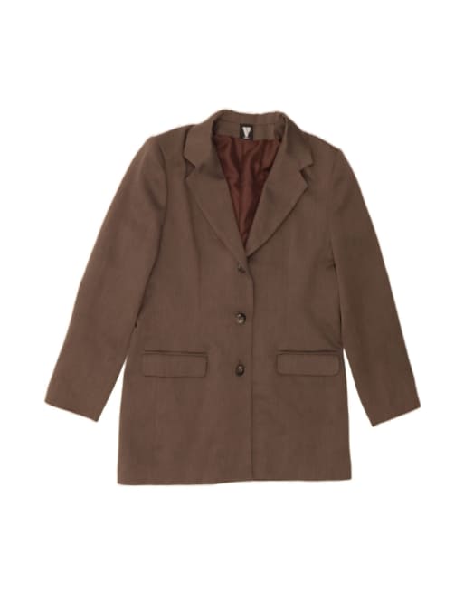 Vintage 3 Button Blazer Jacket It 44 Medium In Brown