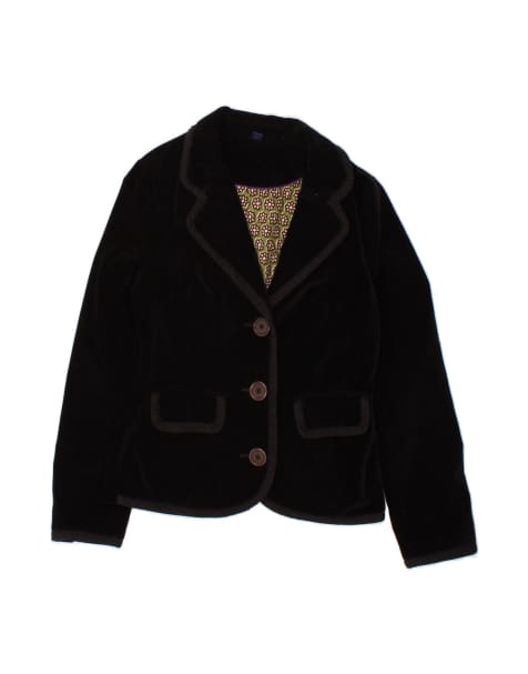 Vintage 3 Button Blazer Jacket UK 12 Medium In Black - view 1