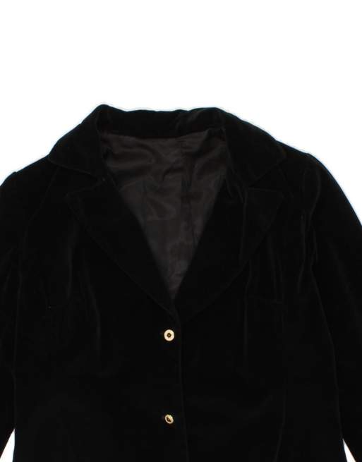 Vintage 3 Button Blazer Jacket UK 14 Medium In Black, 3 of 4