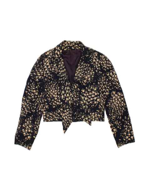 Vintage 3 Button Blazer Jacket UK 16 Large In Blue Floral - view 1