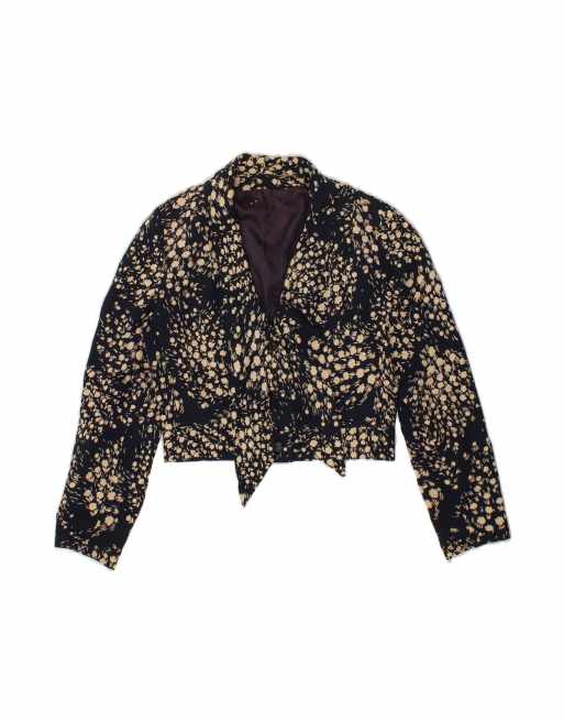 Vintage 3 Button Blazer Jacket UK 16 Large In Blue Floral