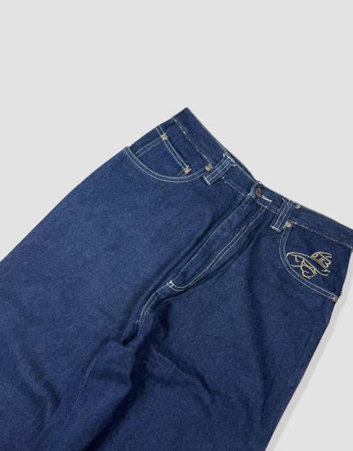 Vintage 30W 28L School of Hard Knocks jeans in blue, 4 of 4