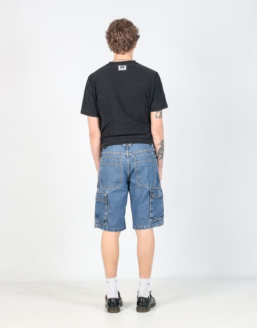 Vintage  30x22 denim carpenter baggy jorts shorts in blue, 3 of 4