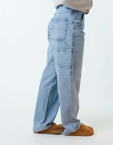 Vintage  30x32 Denim Carpenter Baggy Jeans Light Blue - view 1