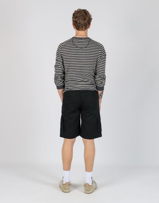 Vintage  32x21 canvas cargo shorts in black, 3 of 4