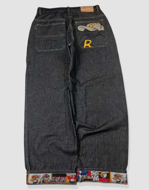 Vintage 34W 30L School of Hard Knocks jeans in black