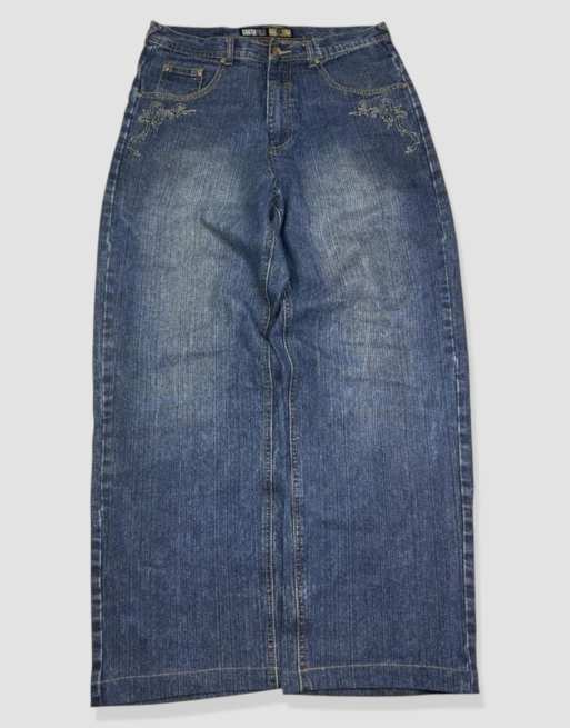 Vintage 34W 30L Southpole embroidered jeans in blue, 2 of 4