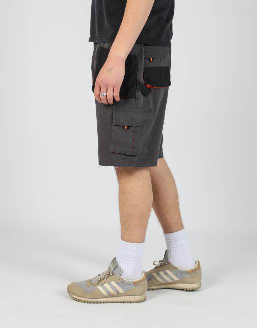 Vintage  34x21 canvas cargo shorts in charcoal grey