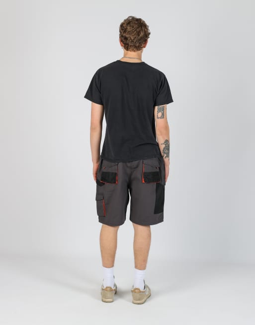 Vintage  34x21 canvas cargo shorts in charcoal grey, 3 of 4