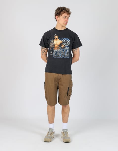 Vintage  34x22 canvas cargo shorts in brown - view 1