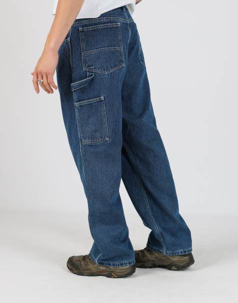 Vintage 34x30 denim carpenter jeans in blue - view 1