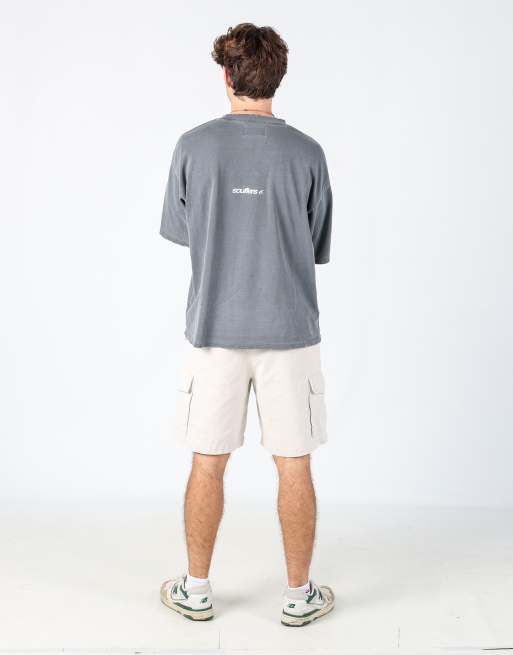 Vintage  35x20 canvas cargo shorts in beige, 3 of 4