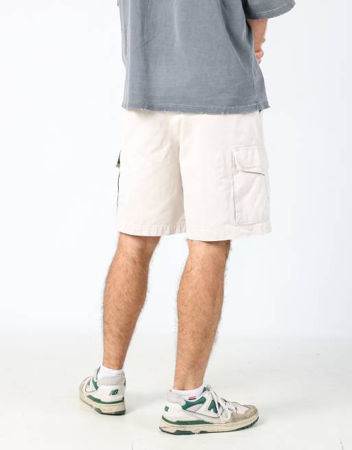 Vintage  35x20 canvas cargo shorts in beige, 4 of 4
