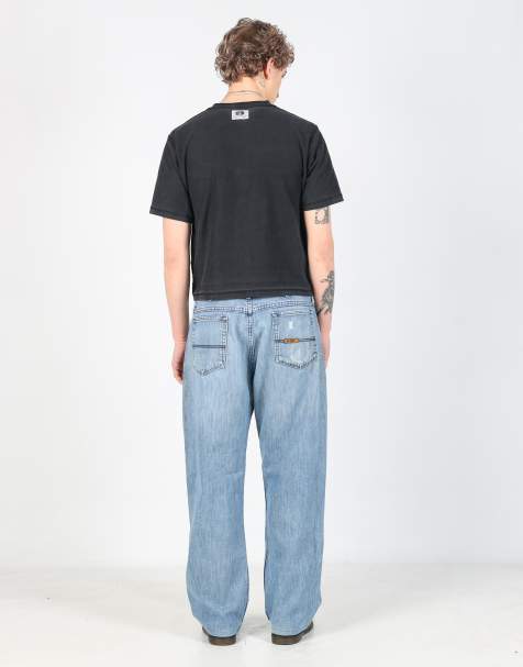 Vintage  35x34 denim hip hop jeans in light blue - view 1
