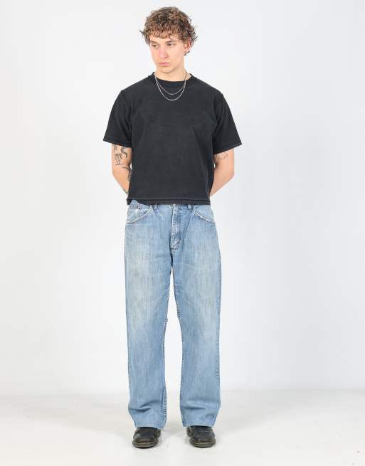 Vintage  35x34 denim hip hop jeans in light blue, 3 of 4