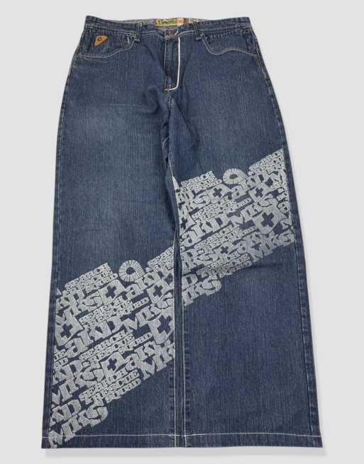 Vintage 36W 30L Akademiks grunge baggy jeans in blue