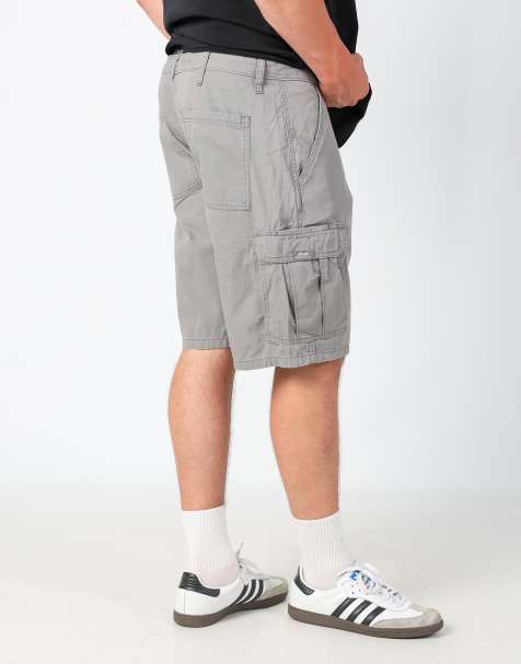 Vintage  36x21 canvas cargo shorts in light grey - view 1