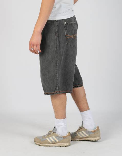 Vintage  36x32 denim hip hop baggy jorts shorts in charcoal grey - view 1