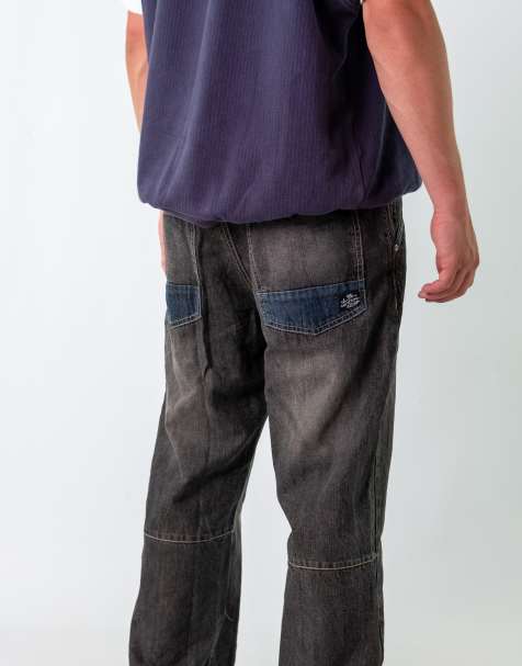 Vintage  36x32 Denim Hip Hop Jeans Charcoal Grey - view 1