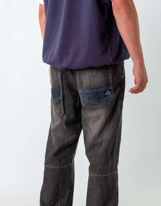 Vintage  36x32 Denim Hip Hop Jeans Charcoal Grey