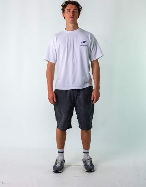 Vintage  38" Denim Hip Hop Jorts Shorts Charcoal Grey - view 1
