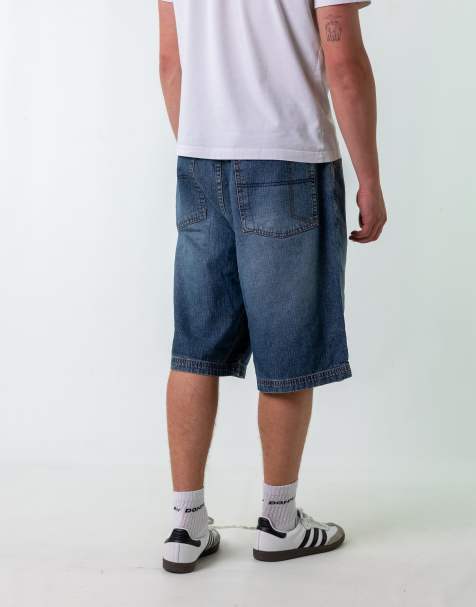 Vintage  38" Denim Jorts Shorts Blue - view 1