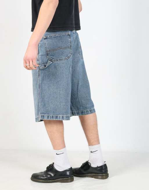 Vintage  38x24 denim carpenter baggy jorts shorts in blue