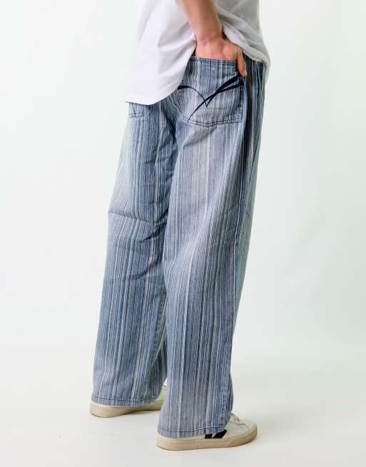 Vintage  38x30 Denim Hip Hop Jeans Blue