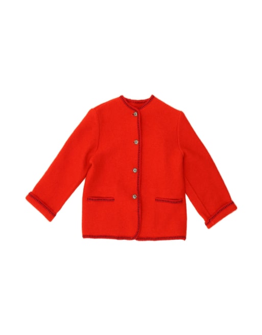 Vintage 4 Button Blazer Jacket UK 10 Small In Red