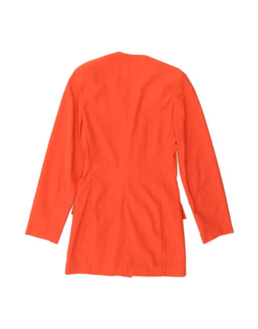 Vintage 4 Button Longline Blazer Jacket UK 10 Small In Orange, 2 of 4