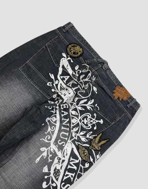 Vintage 40W 32L Akademiks baggy jeans in blue, 4 of 4