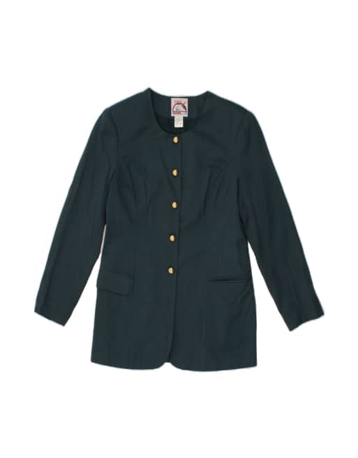 Vintage 5 Button Blazer Jacket It 44 Medium In Green