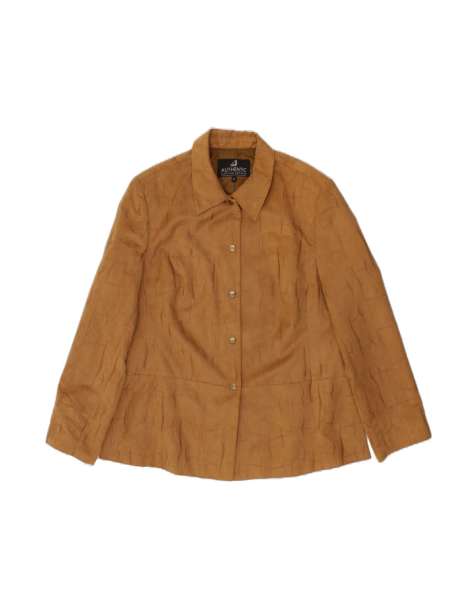 Vintage 5 Button Blazer Jacket It 46 Large In Brown - view 1