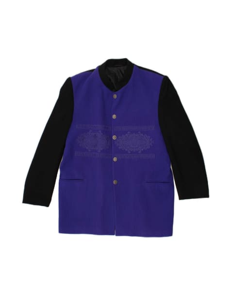 Vintage 5 Button Blazer Jacket It 50 XL In Blue Colourblock - view 1
