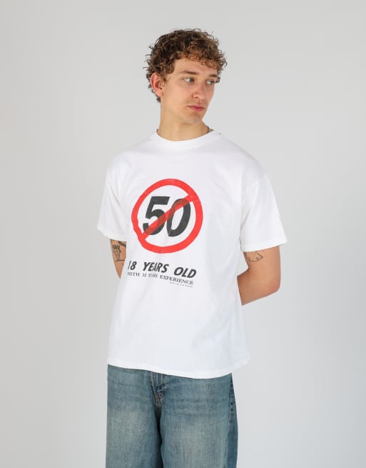 Vintage 50 l t-shirt in white, 2 of 5