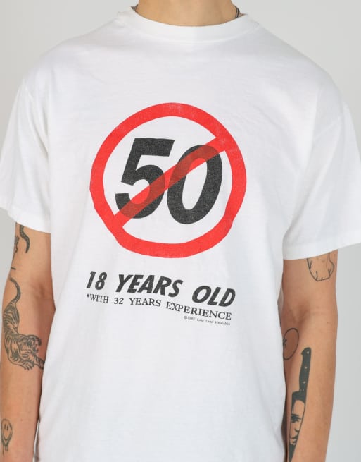 Vintage 50 l t-shirt in white, 5 of 5