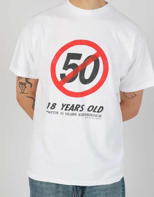 Vintage 50 l t-shirt in white, 5 of 5