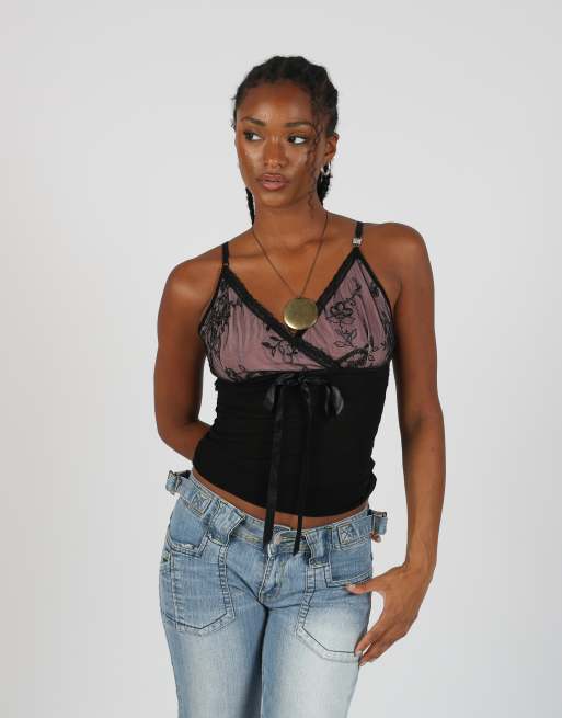 Vintage 5th Avenue S cami in black