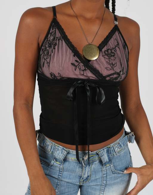 Vintage 5th Avenue S cami in black, 4 of 4