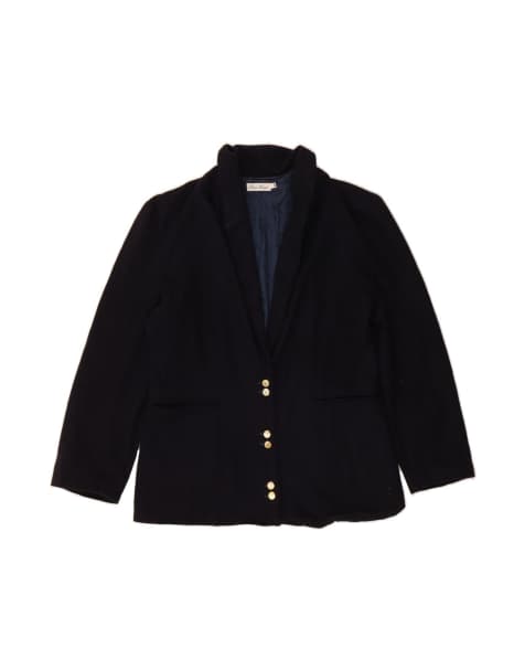 Vintage 6 Button Blazer Jacket It 46 Large In Blue - view 1