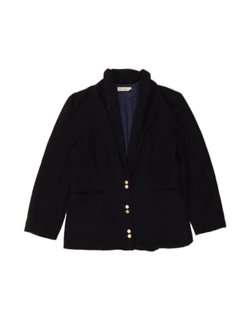 Vintage 6 Button Blazer Jacket It 46 Large In Blue