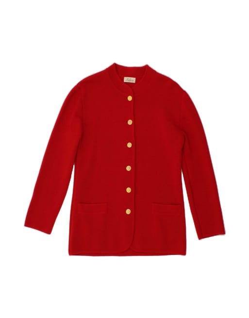 Vintage 6 Button Blazer Jacket UK 14 Medium In Red